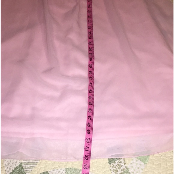 JJ’S House 0 Jr Long Pink CHIFFON Boned Bustier A-line Formal EUC 💎 - Picture 7 of 16